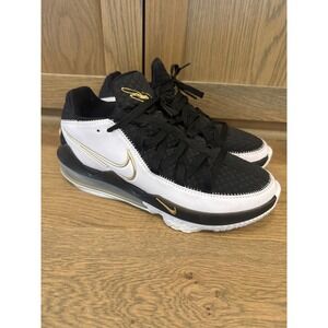 Nike Lebron 17 Low Black White Gold Basketball Shoes Men's Size 9 CD5007-101‎